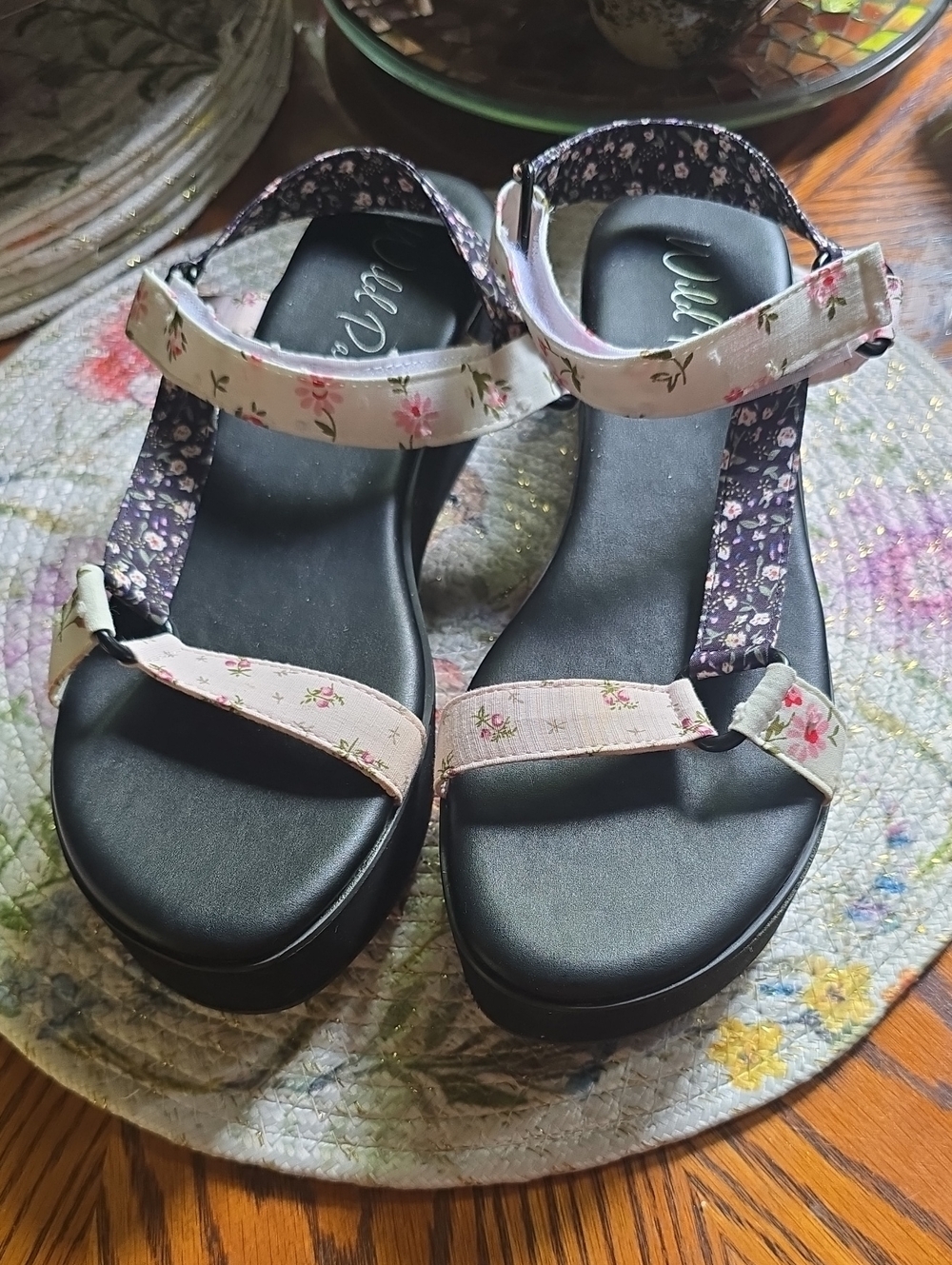 New In Box Wild Pair Wedge Sandals